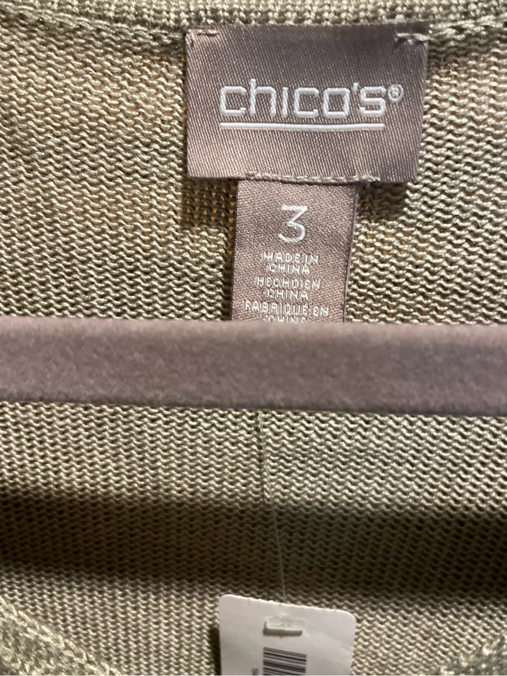 54. NWT WOMENS CHICO’S 3/XL DETAIL SWEATER - Picture 3 of 6